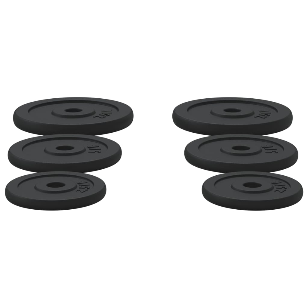 Vektskiver 6 stk 30 kg støpejern vidaXL