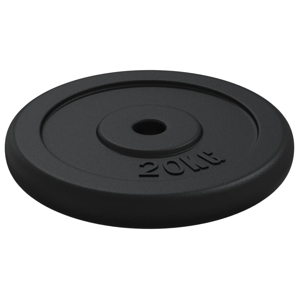 Vektskive 20 kg støpejern vidaXL