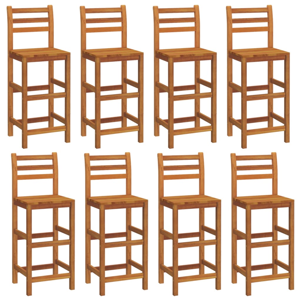Barstoler 8 stk heltre akasie