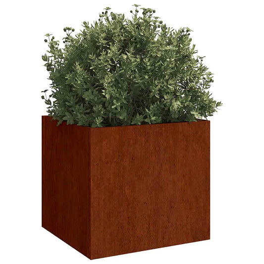 Plantekasser 2 stk 42x40x39 cm cortenstål