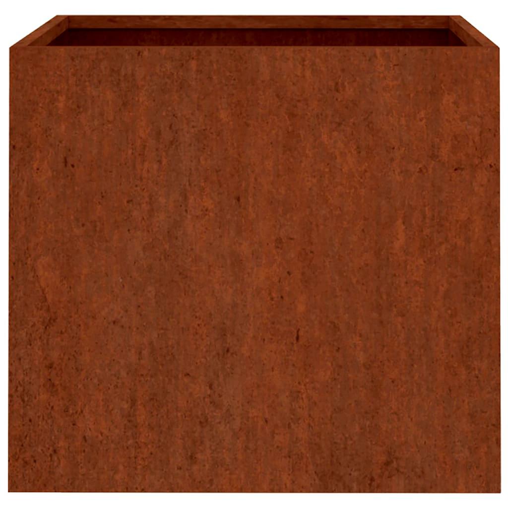 Plantekasser 2 stk 42x40x39 cm cortenstål