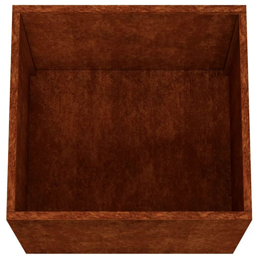 Plantekasser 2 stk 42x40x39 cm cortenstål