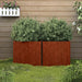 Plantekasser 2 stk 42x40x39 cm cortenstål