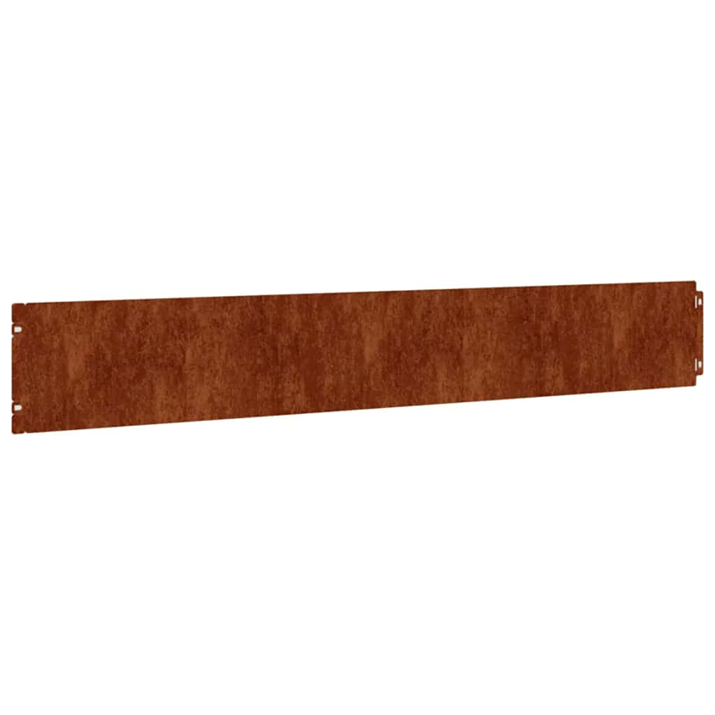 Plenkanter 10 stk 15x103 cm fleksibelt cortenstål