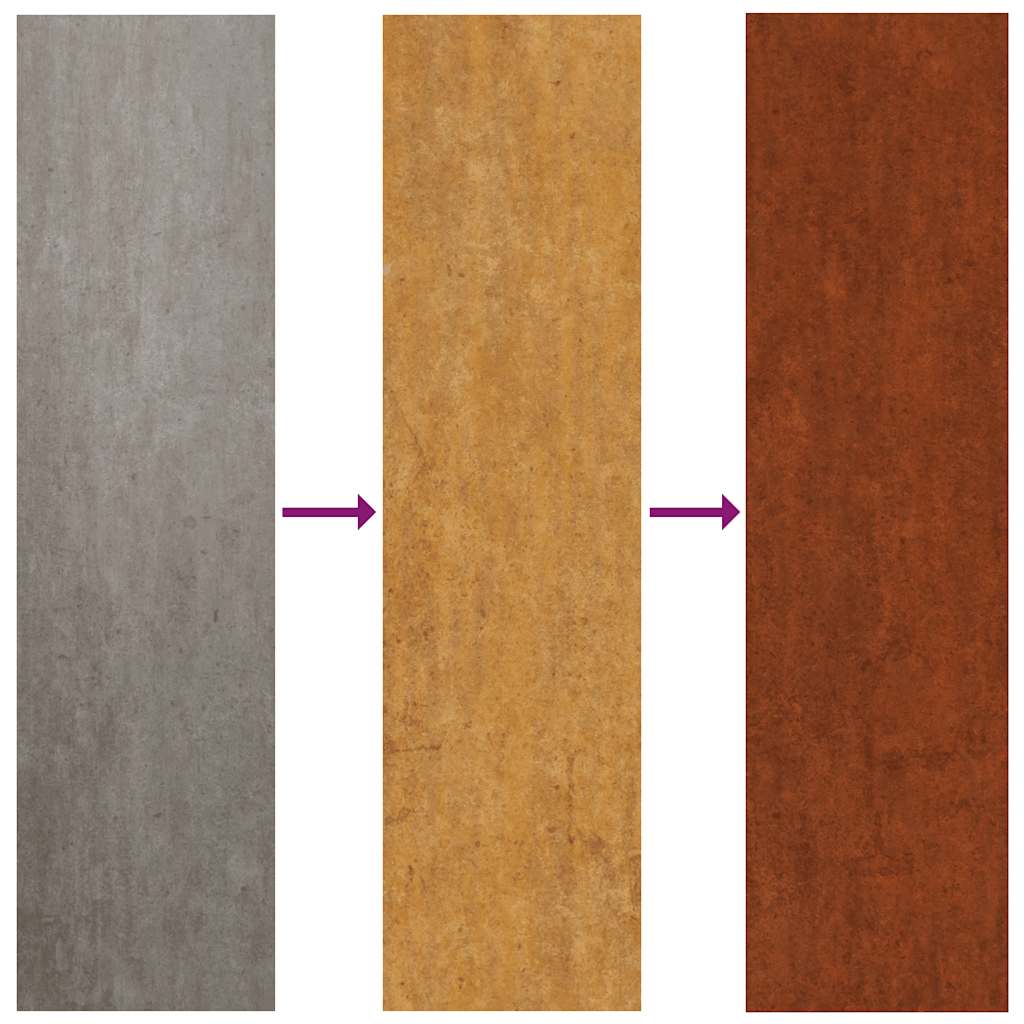 Plenkanter 10 stk 15x103 cm fleksibelt cortenstål