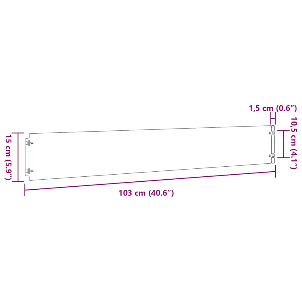 Plenkanter 50 stk 15x103 cm fleksibelt cortenstål