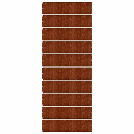 Plenkanter 10 stk 25x103 cm fleksibelt cortenstål