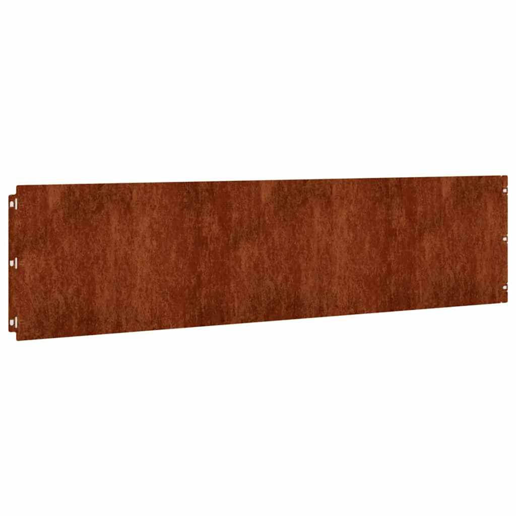 Plenkanter 10 stk 25x103 cm fleksibelt cortenstål