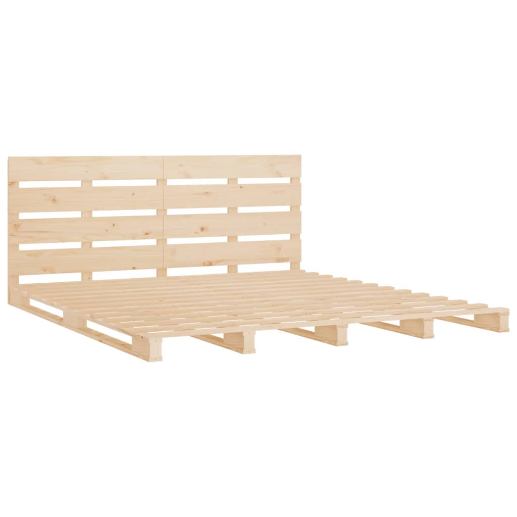 Sengeramme med madrass 200x200 cm heltre furu