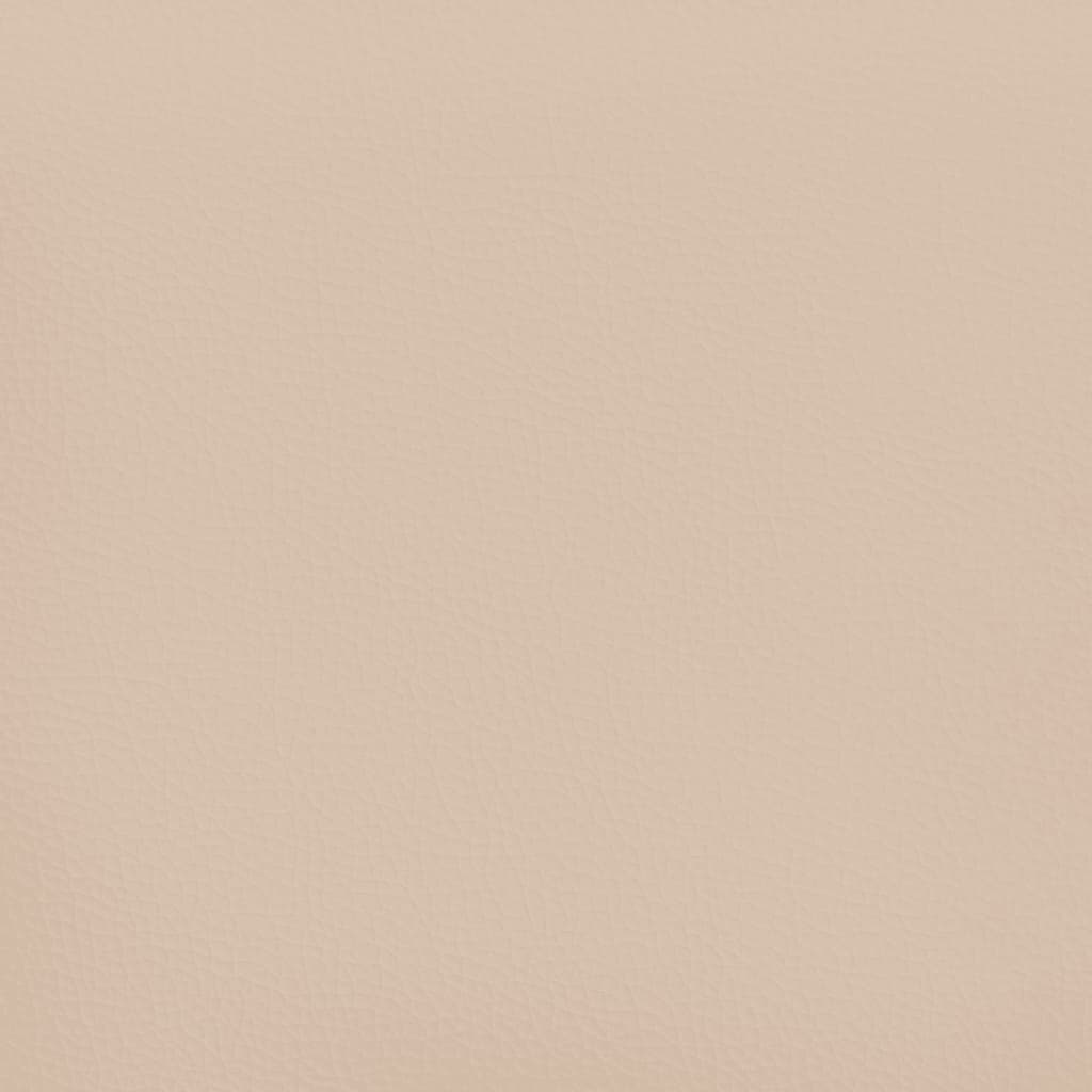 Madrass med pocketfjær cappuccino 100x200x20 cm kunstlær