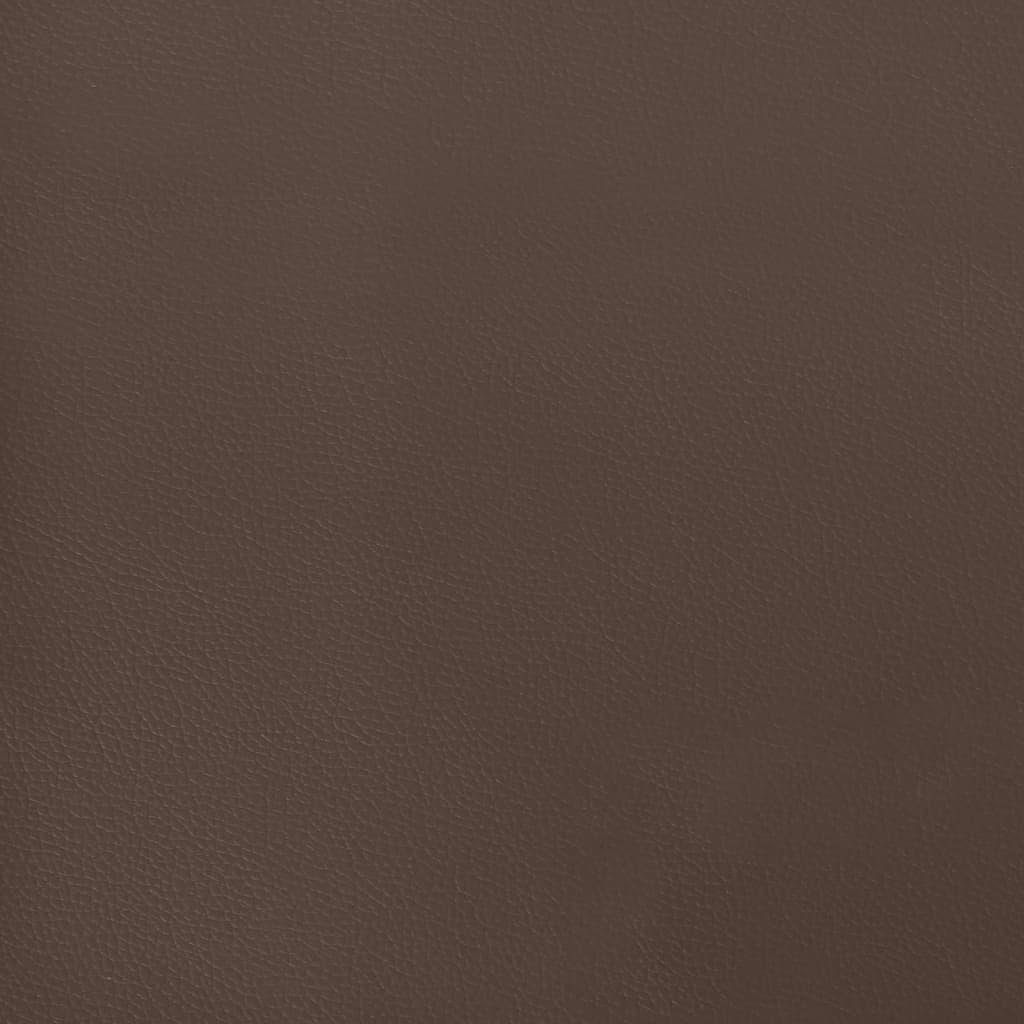 Madrass med pocketfjær brun 140x190x20 cm kunstlær