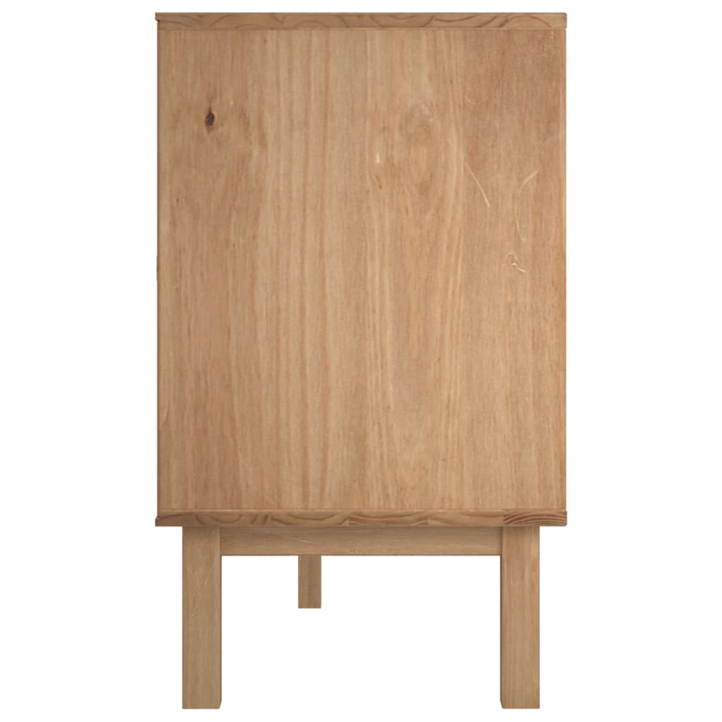 Skjenk OTTA brun og hvit 113,5x43x73 cm heltre furu