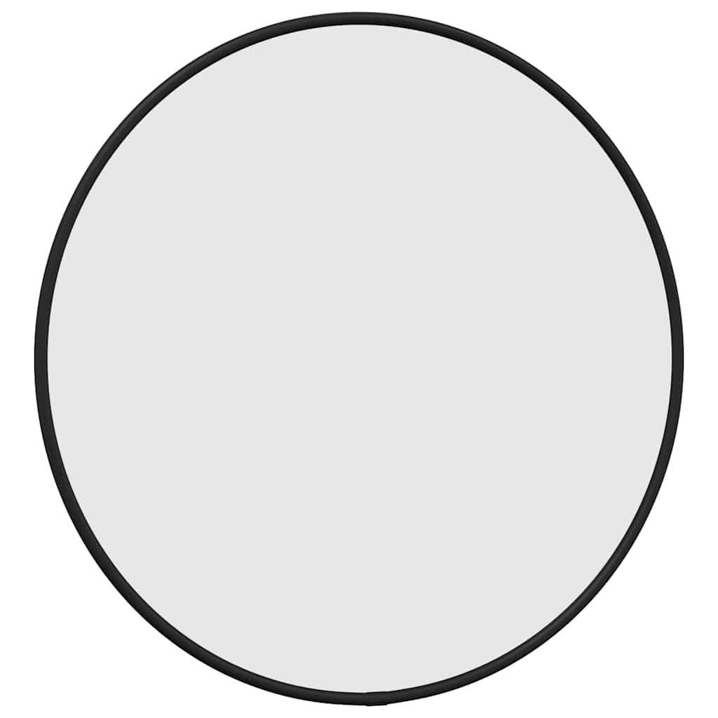 Veggspeil svart Ø 40 cm rund