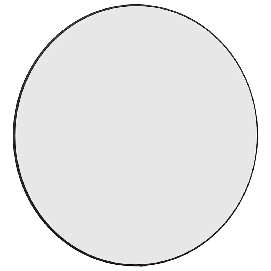 Veggspeil svart Ø 60 cm rund