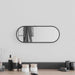 Veggspeil svart 40x15 cm oval