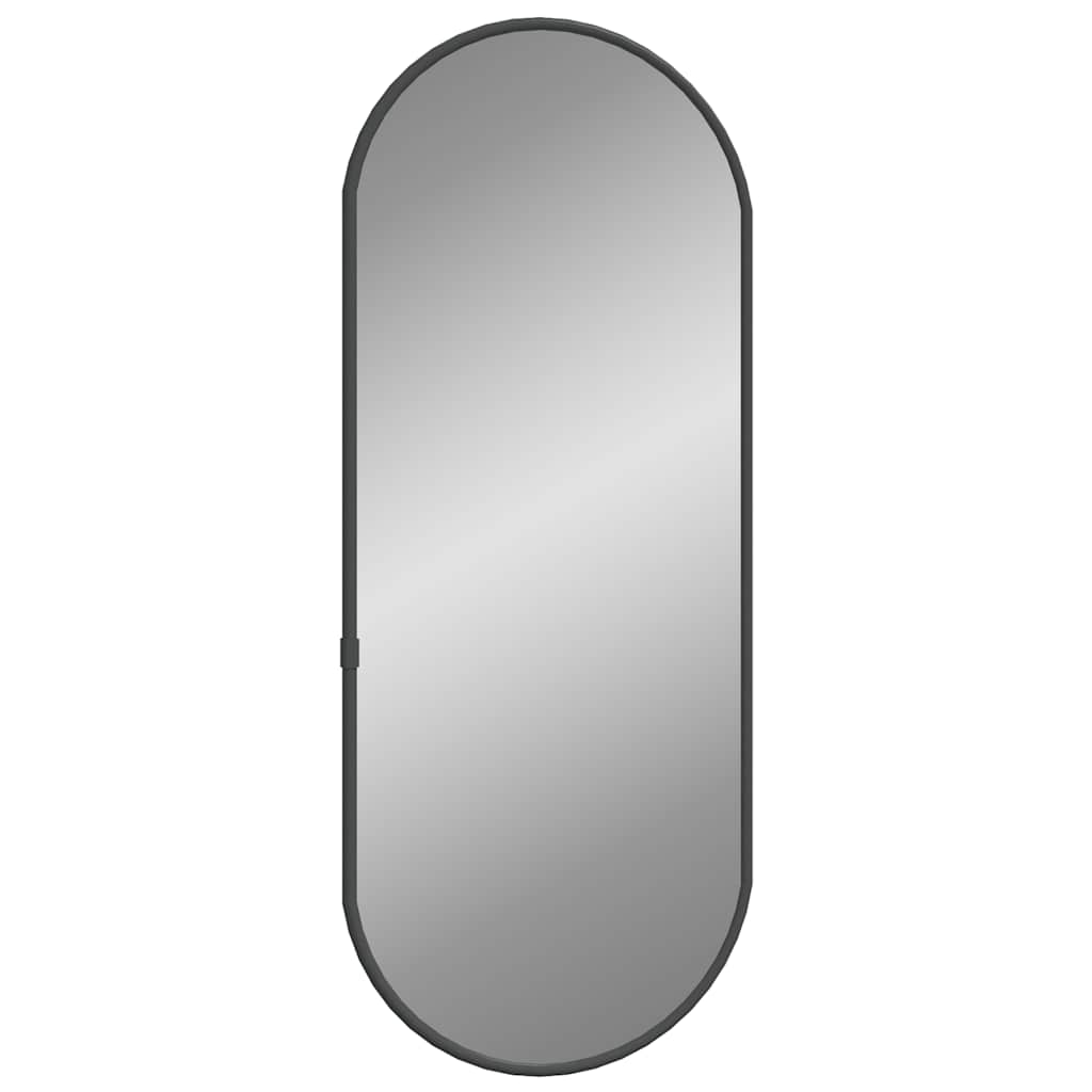 Veggspeil svart 50x20 cm oval