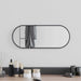 Veggspeil svart 50x20 cm oval