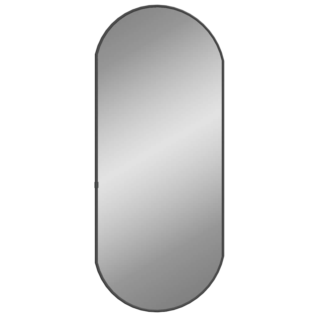 Veggspeil svart 70x30 cm oval