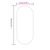 Veggspeil svart 80x35 cm oval