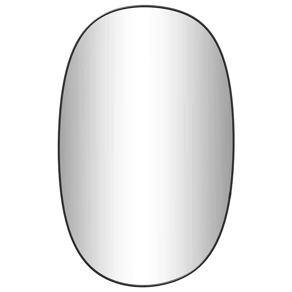 Veggspeil svart 80x50 cm