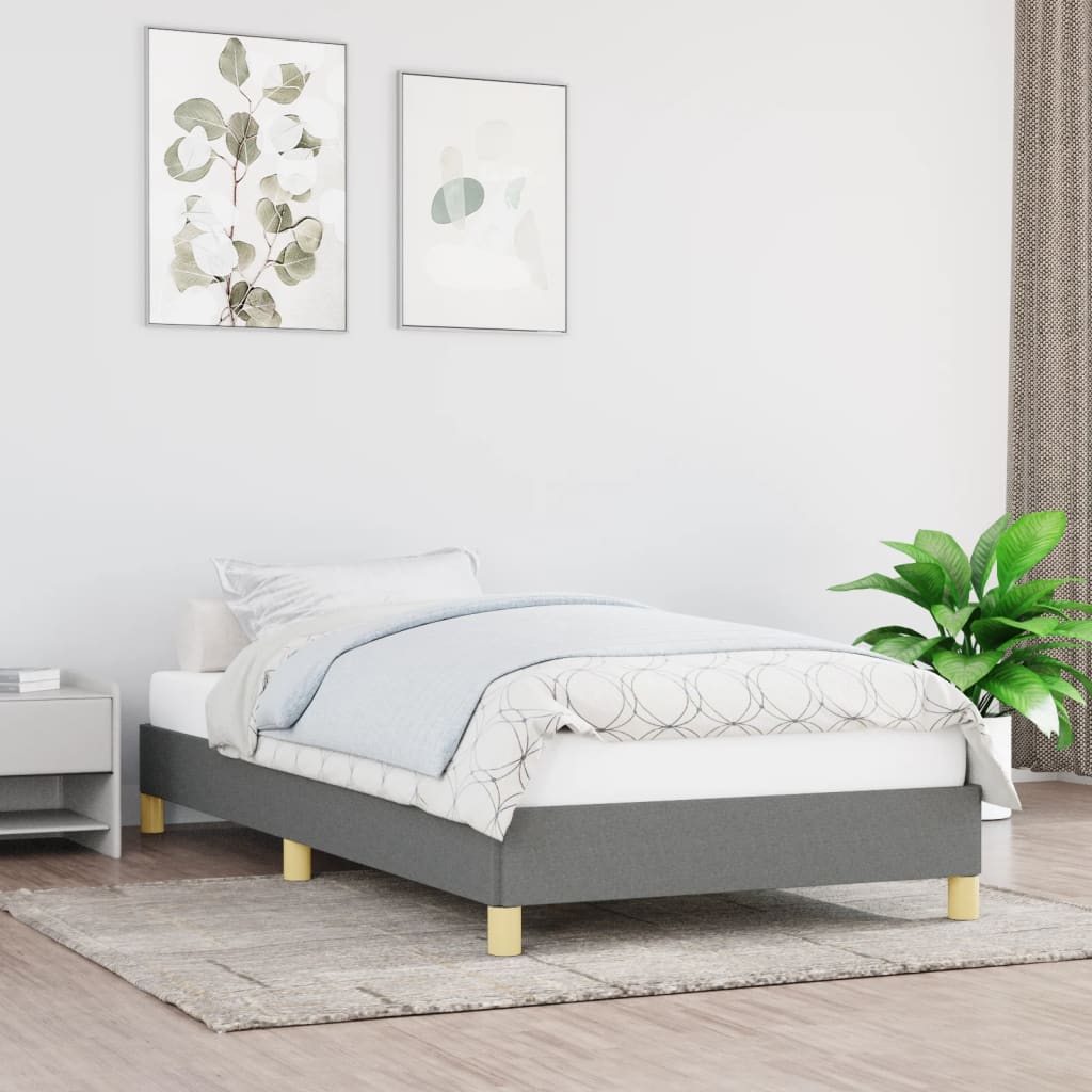 Sengeramme uten madrass mørkegrå 90x190 cm Single stoff