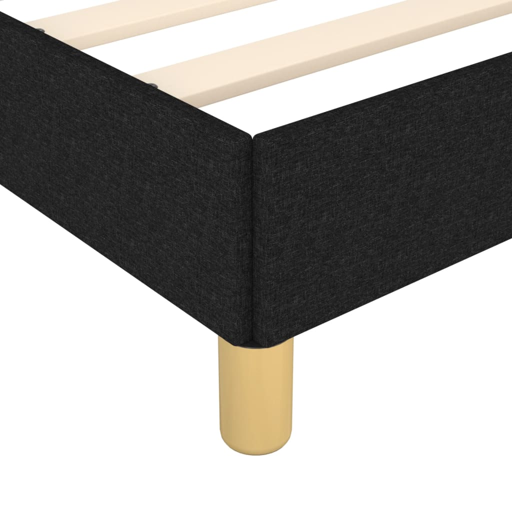 Sengeramme uten madrass svart 90x190 cm Single stoff