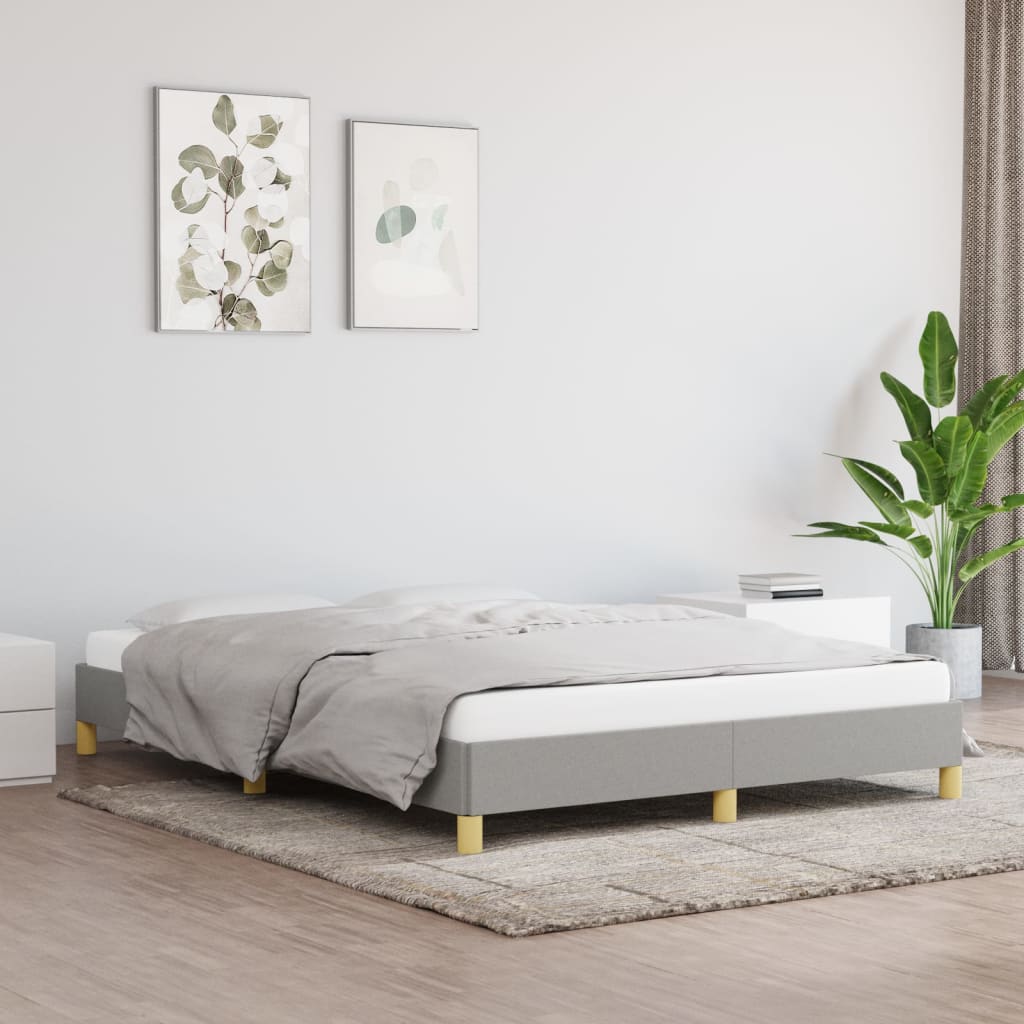 Sengeramme uten madrass lysegrå 135x190 cm Double stoff