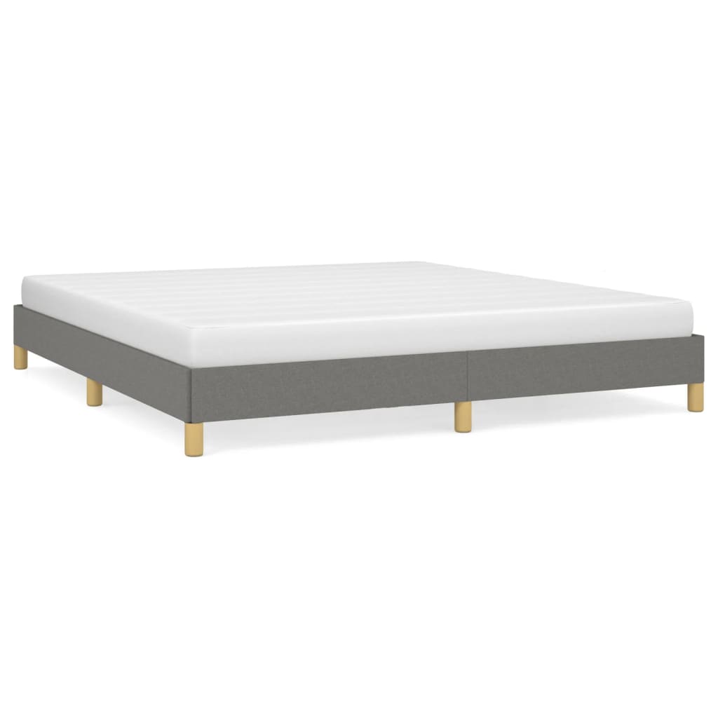 Sengeramme uten madrass mørkegrå 180x200cm Super King stoff