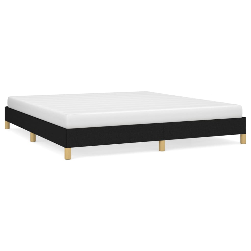 Sengeramme uten madrass svart 180x200cm Super King stoff