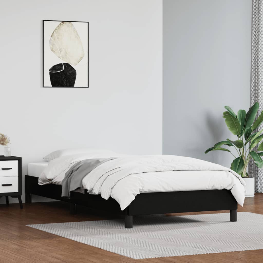 Sengeramme uten madrass svart 90x190 cm Single kunstskinn