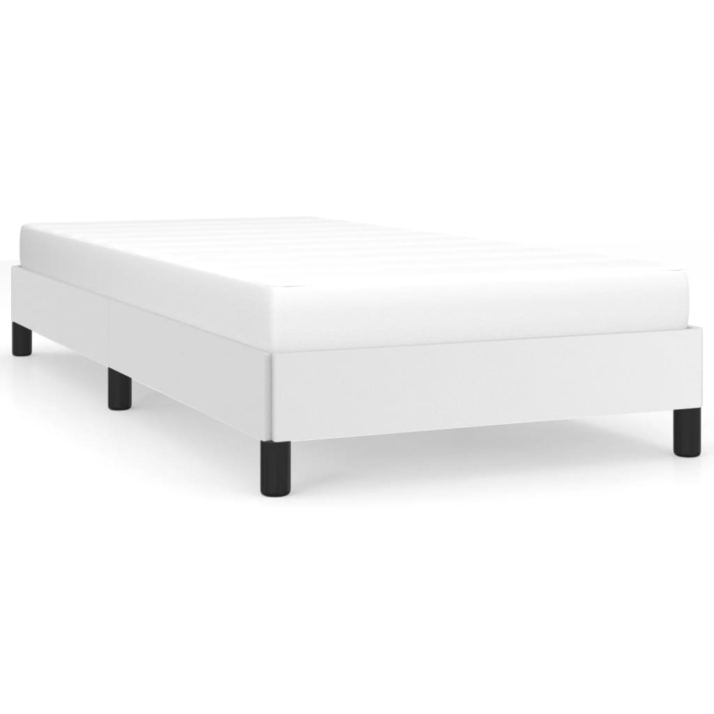 Sengeramme uten madrass hvit 90x190 cm Single kunstskinn