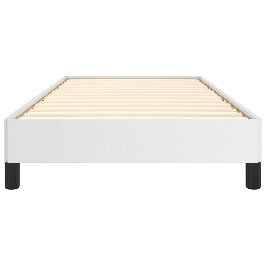 Sengeramme uten madrass hvit 90x190 cm Single kunstskinn