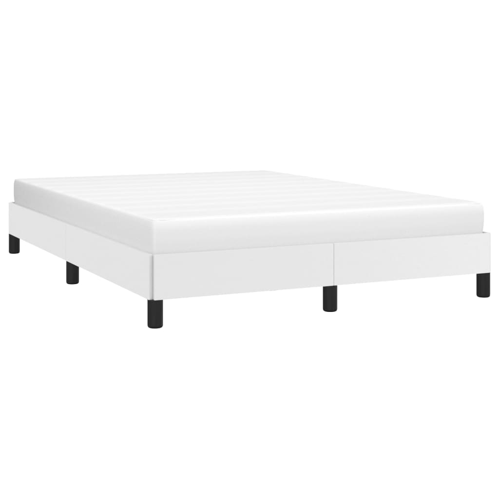 Sengeramme uten madrass hvit 135x190 cm Double kunstskinn
