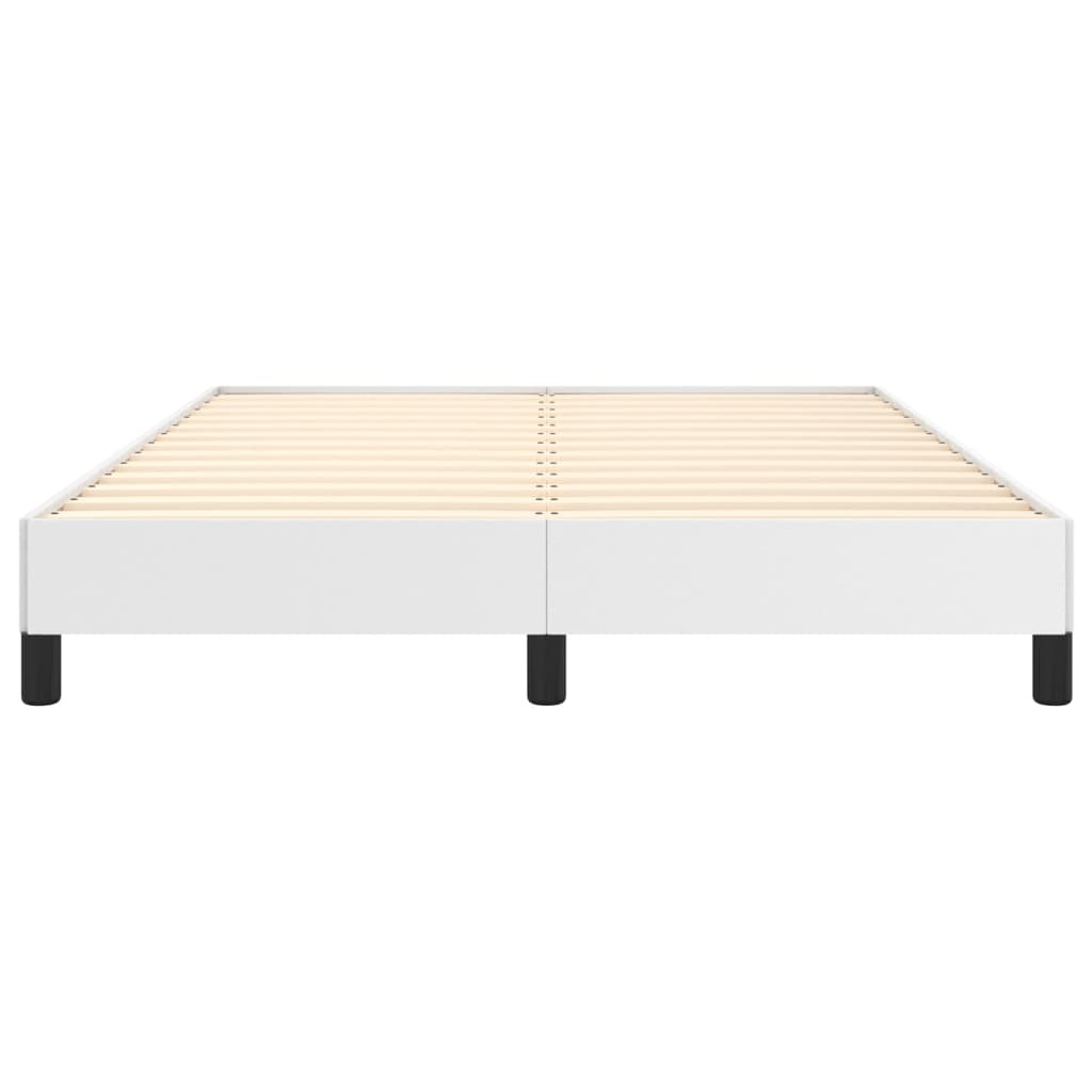 Sengeramme uten madrass hvit 135x190 cm Double kunstskinn