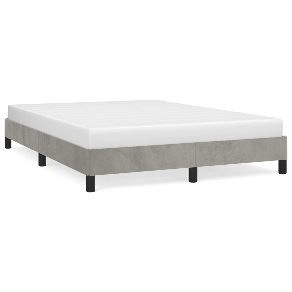 Sengeramme uten madrass lysegrå 135x190 cm Double fløyel