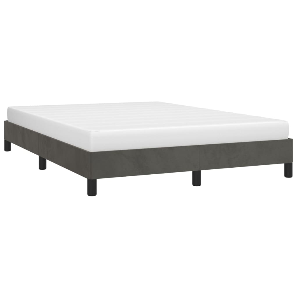 Sengeramme uten madrass mørkegrå 135x190 cm Double fløyel