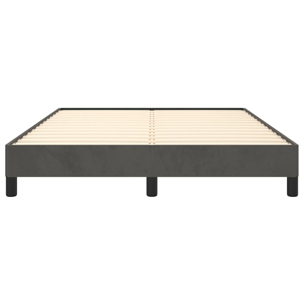 Sengeramme uten madrass mørkegrå 135x190 cm Double fløyel