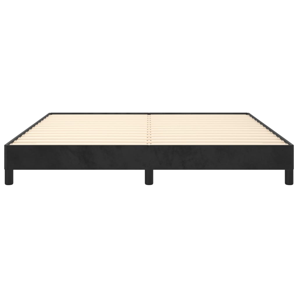 Sengeramme uten madrass svart 180x200cm Super King fløyel