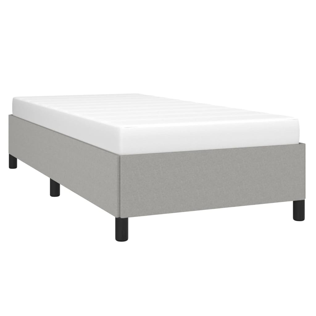 Sengeramme uten madrass lysegrå 90x190 cm Single stoff