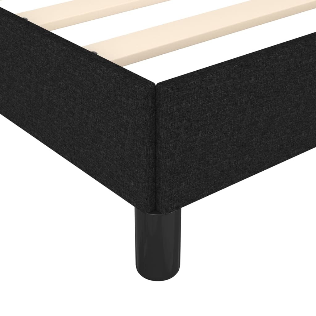 Sengeramme uten madrass svart 90x190 cm Single stoff