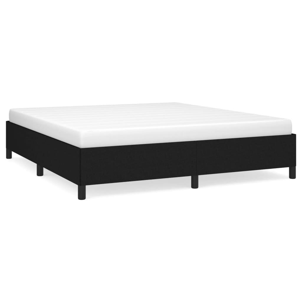 Sengeramme uten madrass svart 180x200cm Super King stoff