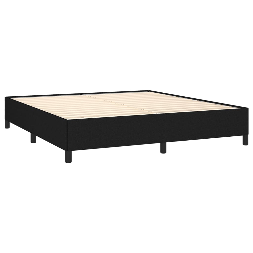 Sengeramme uten madrass svart 180x200cm Super King stoff