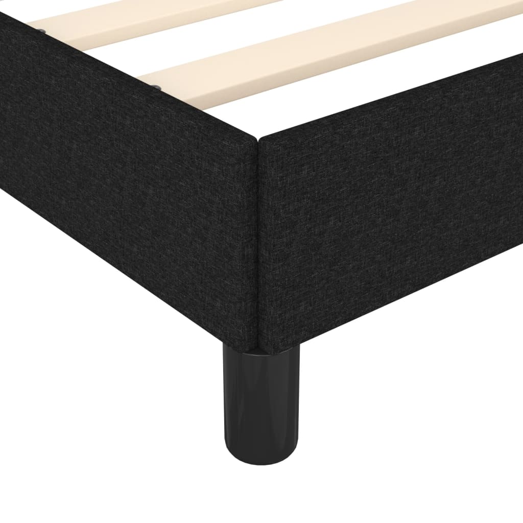Sengeramme uten madrass svart 180x200cm Super King stoff
