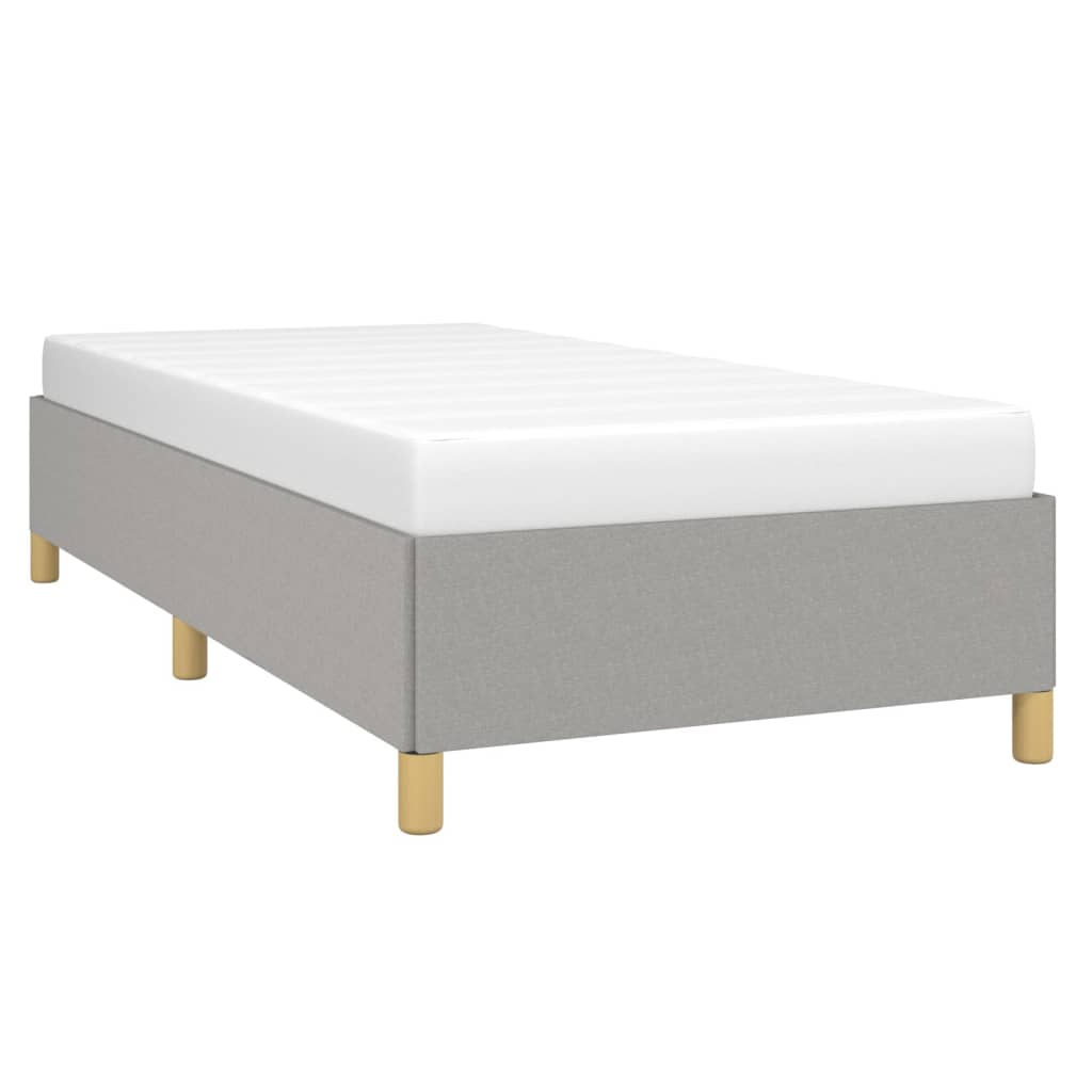 Sengeramme uten madrass lysegrå 90x190 cm Single stoff