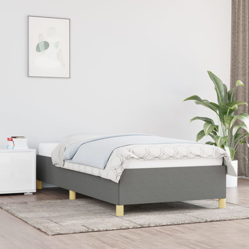 Sengeramme uten madrass mørkegrå 90x190 cm Single stoff