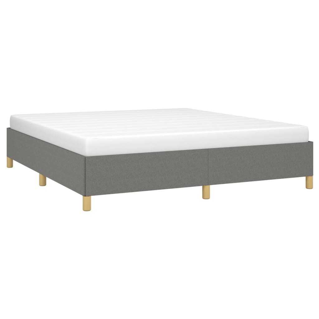 Sengeramme uten madrass mørkegrå 180x200cm Super King stoff