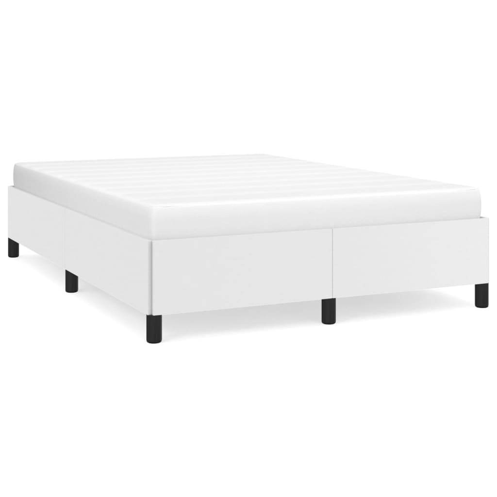 Sengeramme uten madrass hvit 135x190 cm Double kunstskinn