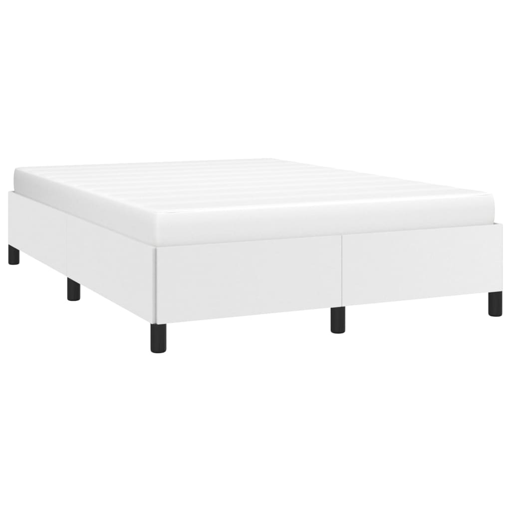 Sengeramme uten madrass hvit 135x190 cm Double kunstskinn
