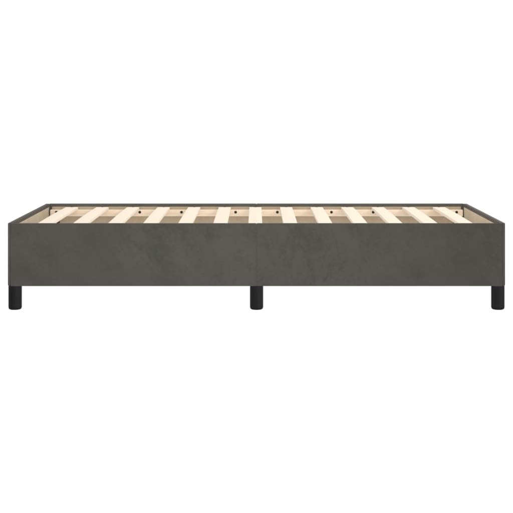 Sengeramme uten madrass mørkegrå 90x190 cm Single fløyel