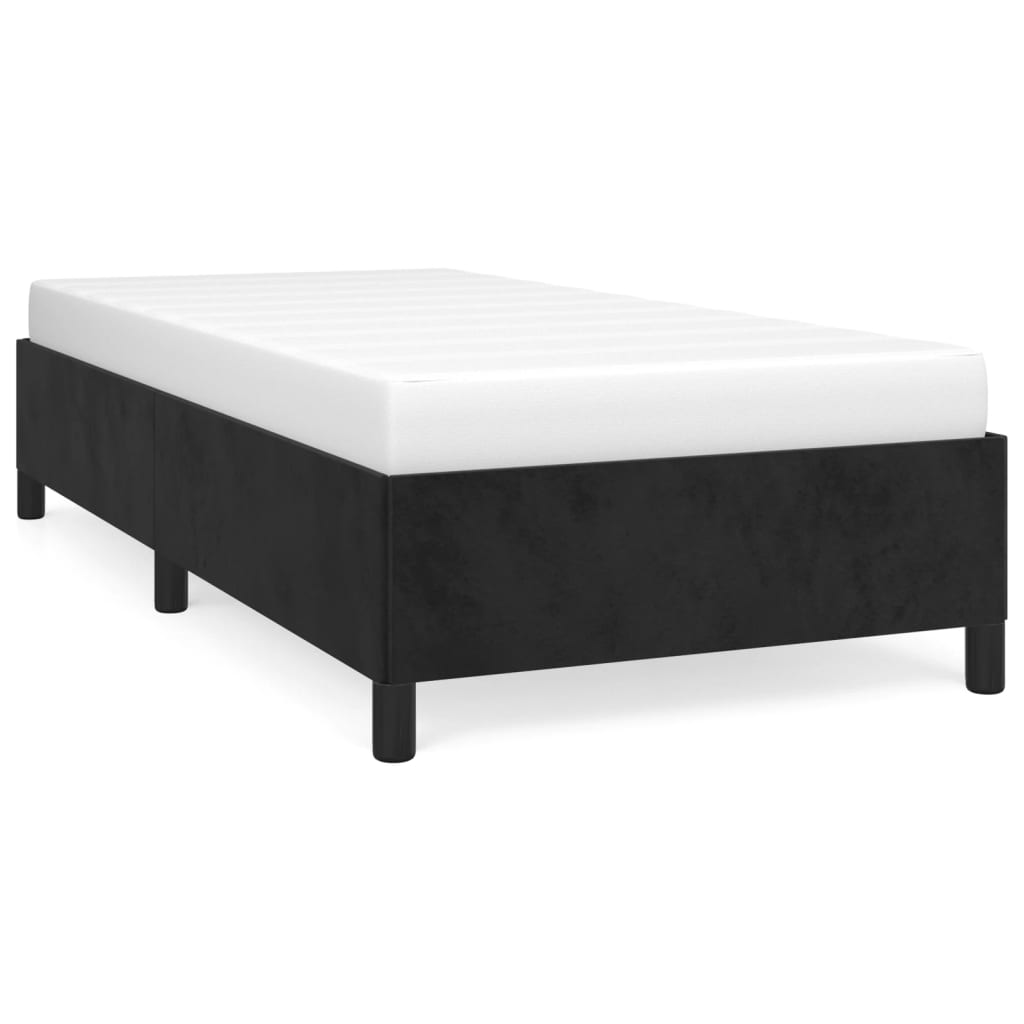 Sengeramme uten madrass svart 90x190 cm Single fløyel